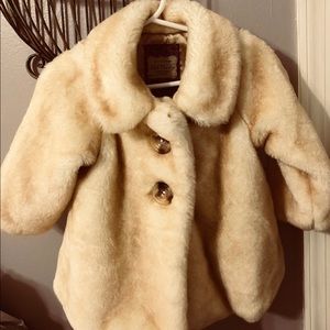 Pristine Old Navy faux-mink coat (12-18 months)